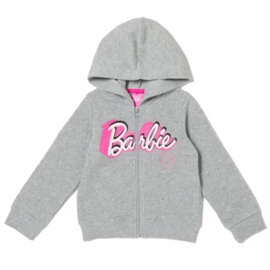 Barbie Girls Fleece Hoodie Graphic T-Shirt and Leggings 3 Piece Outfit Set  image {2}
