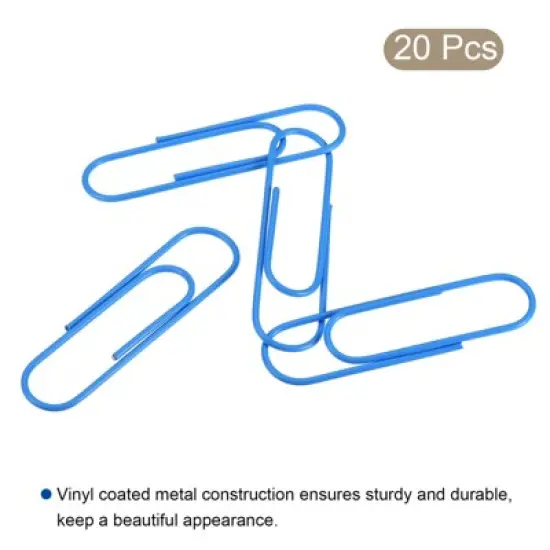Unique Bargains Large Size Metal Prevent Tearing Pages Home Office Paper Clip 20 Pcs image {2}