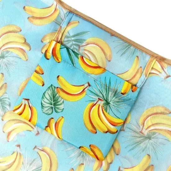 Wrapables Large & Small Foldable Nylon Reusable Shopping Bags (Set of 2), Bananas image {3}