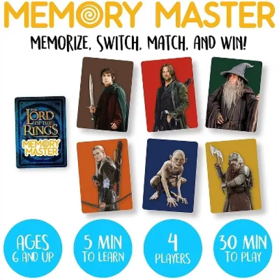 Aquarius Puzzles Lord of the Rings Memory Master Game | 4 Players image {1}
