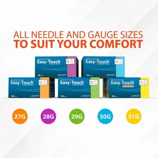 Easy Touch Insulin Syringes Short Needle 31 Gauge 0.3mL 8mm, 100 Ct image {4}