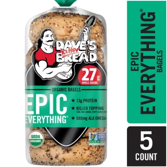 Dave's Killer Bread Epic Everything Organic Bagels - 16.75oz image {8}