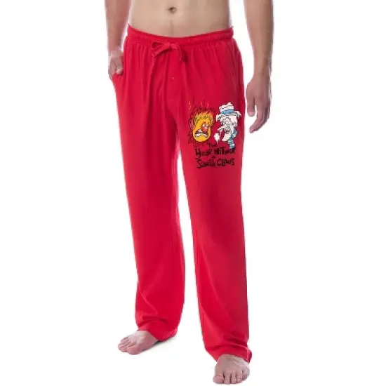 The Year Without a Santa Claus Mens' Heat Miser Snow Sleep Pajama Pants Red image {3}