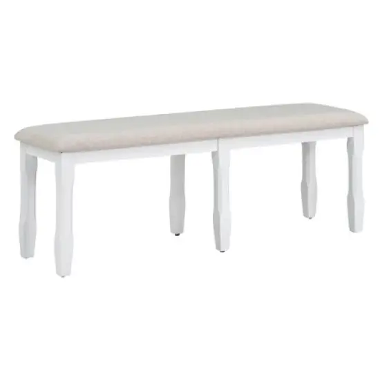 6 PCS Classic Wood Extendable Dining Table Set, Rectangular Table with 4 Upholstered Chairs & Bench, Gray+White-ModernLuxe image {13}