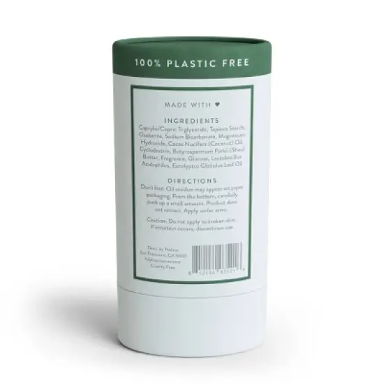 Native Plastic Free Eucalyptus and Mint Deodorant - 2.65oz image {1}