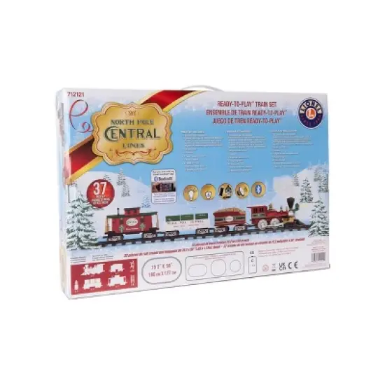 Lionel North Pole Central RTP Set with Bluetooth: Battery Operated Plastic Train Playset, 37 Pieces image {24}