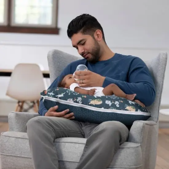 Boppy Premium Original Support Nursing Pillow Cover - Blue Forest image {2}