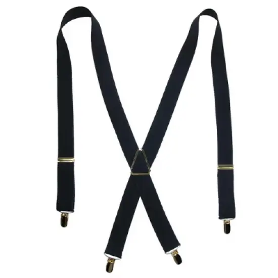 CTM Men's Elastic X-Back Suspenders with Brass Hardware image {4}