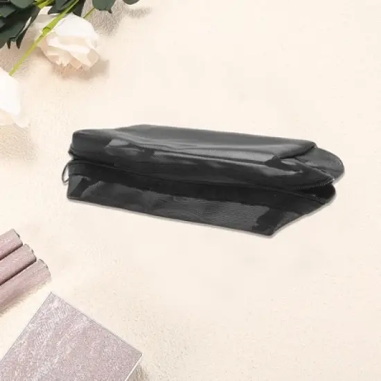 Unique Bargains Lightweight Mesh Makeup Bag Black 1 Pc image {2}