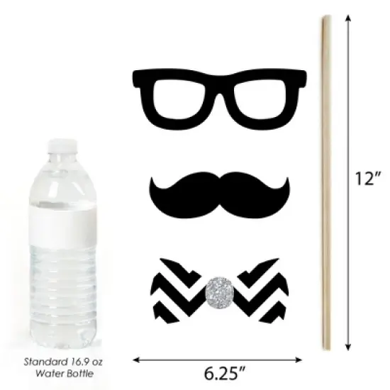 Big Dot of Happiness Wedding Anniversary - Photo Booth Props Kit - 20 Count image {3}