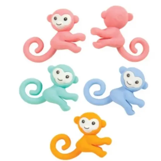 Swingy Monkey Pencil Topper Erasers (12 Pack) - Fun Functional (Approx. 1.5") image {3}