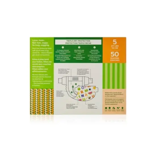 Babyganics Disposable Diapers Box - Size 5 - 50ct image {1}