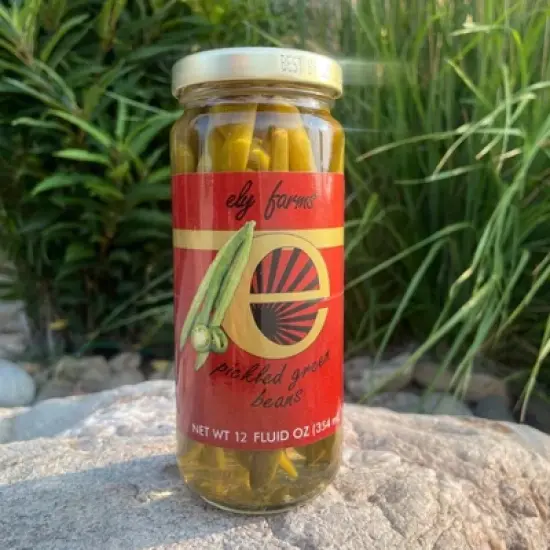 Ely Farms 12 oz Pickled Green Beans - Pack of 3 image {1}
