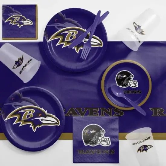 3ct Baltimore Ravens Football Reusable Tablecloth image {2}