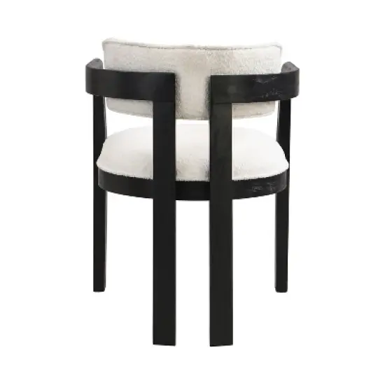 Christopher Knight Home Clarissa Rustic Upholstered Rubberwood Dining Chairs (Set of 2) image {5}