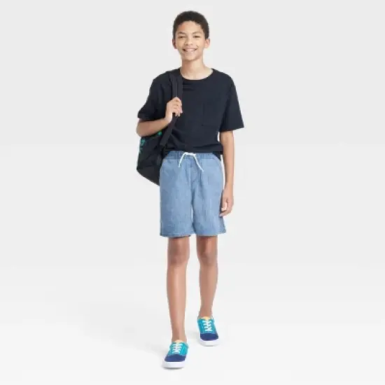 Boys' Relaxed Pull-On 'Above the Knee&rsquo; Jean Shorts - art class&trade; image {2}