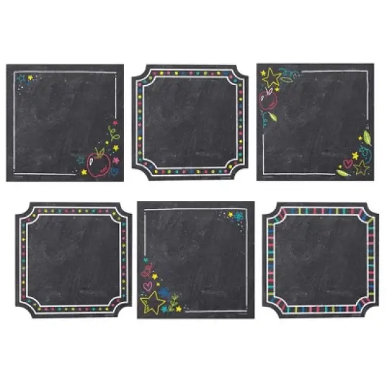 Creative Teaching Press&reg; Colorful Chalk Cards 6 Inch Designer Cut-Outs, Pack of 36 image {1}