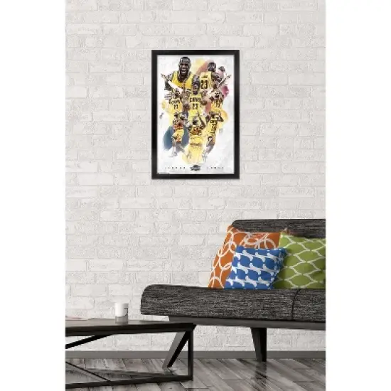 Trends International NBA Cleveland Cavaliers - Lebron James 15 Framed Wall Poster Prints image {1}