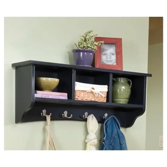Shaker Cottage Coat Hooks with Storage - Alaterre Furniture image {1}