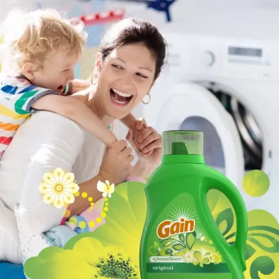 Gain + Aroma Boost Original Scent HE Compatible Liquid Laundry Detergent image {7}