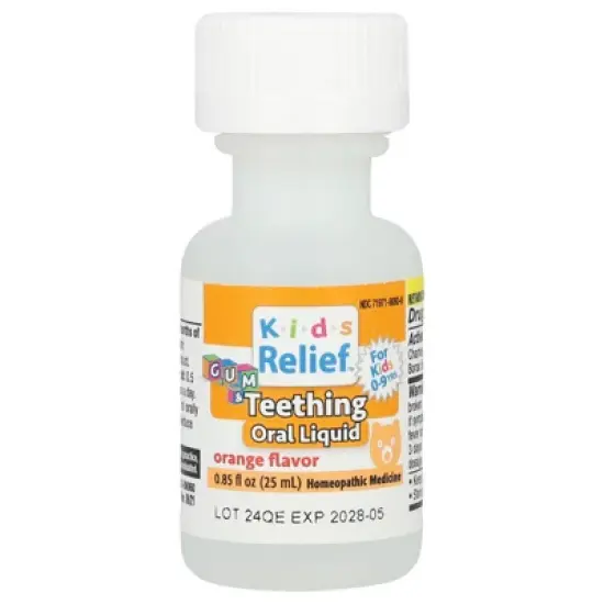 Homeolab USA Kids Relief&reg;, Gum & Teething Oral Liquid, 0-9 Years, Orange, 0.85 fl oz (25 ml) image {3}