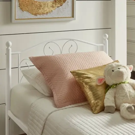 Twin Metal Platform Bed White - Inspire Q image {2}