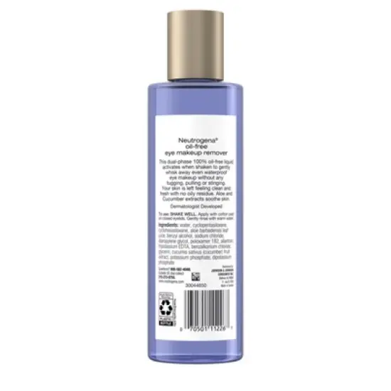 Neutrogena Gentle Oil-Free Eye Makeup Remover & Cleanser for Sensitive Eyes - Scented - 8.0 fl oz. image {1}