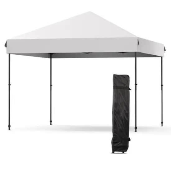 10X10FT Pop Up Canopy - Commercial Instant Shelter, Adjustable Heights, with Wheeled Bag, Portable Gazebo for Patio, Deck, Garden, Beach image {7}
