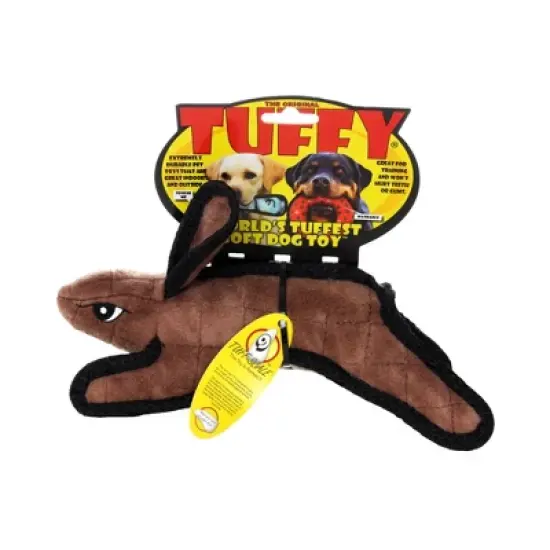 Tuffy Jr. Barnyard Rabbit Dog Toy - Brown image {5}
