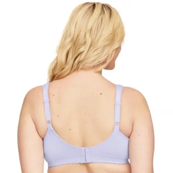 Glamorise Womens MagicLift Cotton Support Wirefree Bra 1001 Lilac image {1}
