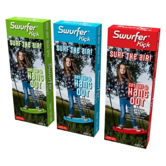 Flybar Swurfer Kick - Stand Up Outdoor Surfing Tree Swing - Green image {4}