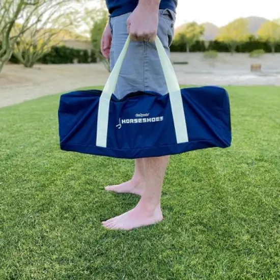 GoSports Steel Horseshoes Game Set - Includes 4 Horseshoes, 2 Stakes and Carrying Case image {6}