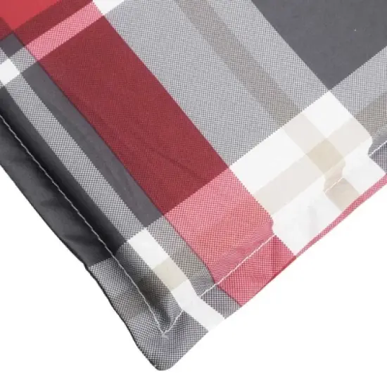 vidaXL Deck Chair Cushion Red check pattern Oxford fabric (100% polyester) image {5}