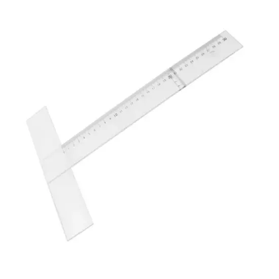 Unique Bargains T-Square 11.81" Measurement Black Numeral Dial Clear T-square Ruler image {1}
