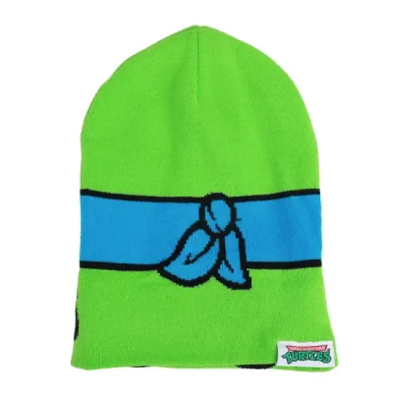 TMNT Rolldown Leo Adult Mesh Eye Green Beanie image {3}