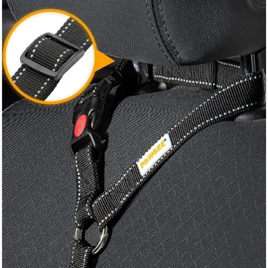 PAWBEE Dog Car Headrest Seatbelts &ndash; 2 Pack Durable  Nylon Dog Seat Belts, With Reflective Elastic Bungee for Safety &ndash; Adjust to Fit All Your Cars image {4}