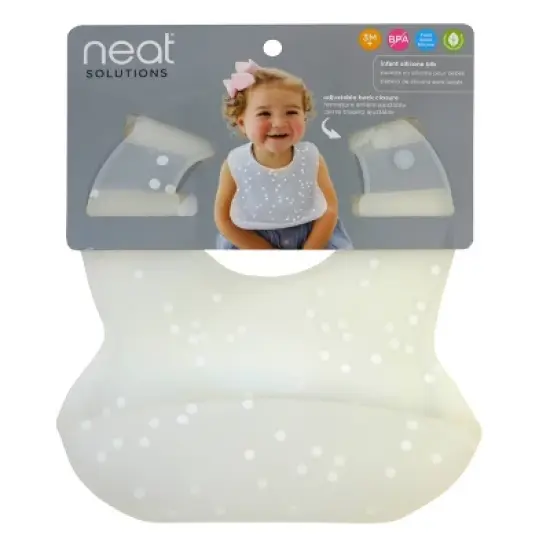 Neat Solutions Toddler Silicone Bib - Translucent image {3}