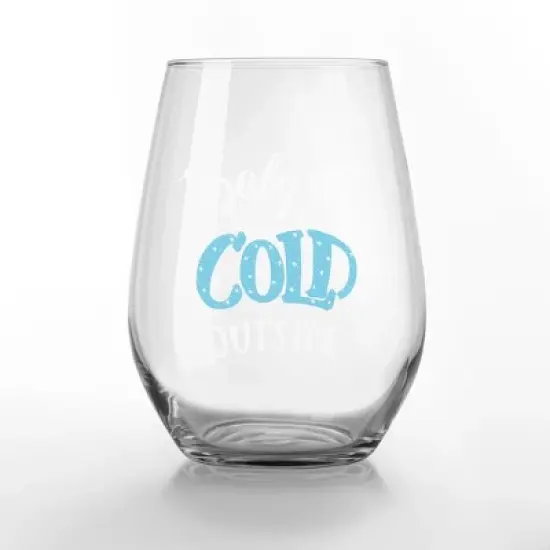 Creative Products Baby it's Cold Outside 15 oz. Stemless Wine Glass image {1}