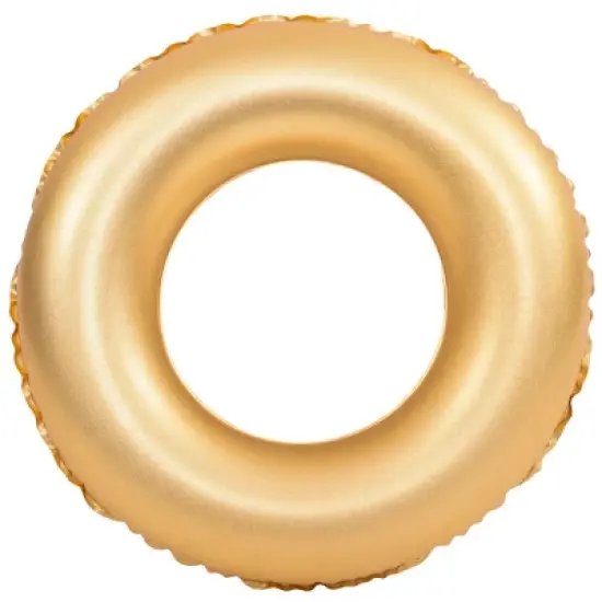 Pool Central 35" Inflatable Golden Pool Ring Float image {6}