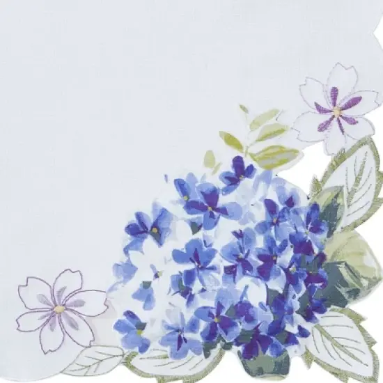 Spring Hydrangea Floral Cutwork Placemats, Set of 4 - Multicolor - 13x19 - Elrene Home Fashions image {3}