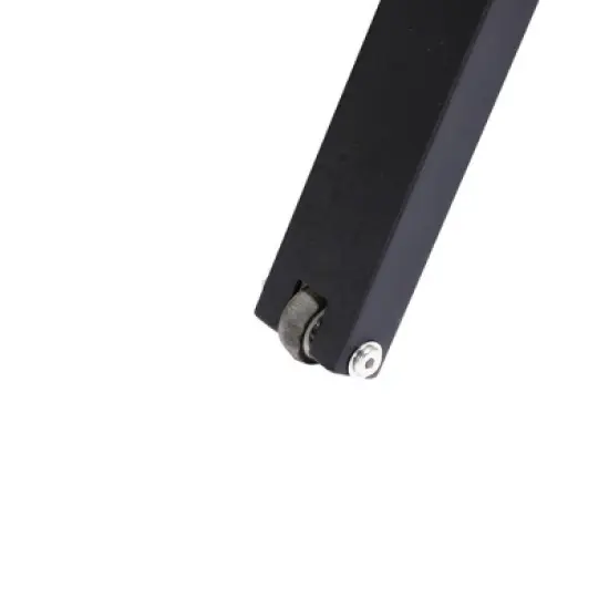 LeisureMod Marlin Patio Sling Chaise Lounge Chair With Arms in Black Aluminum image {13}