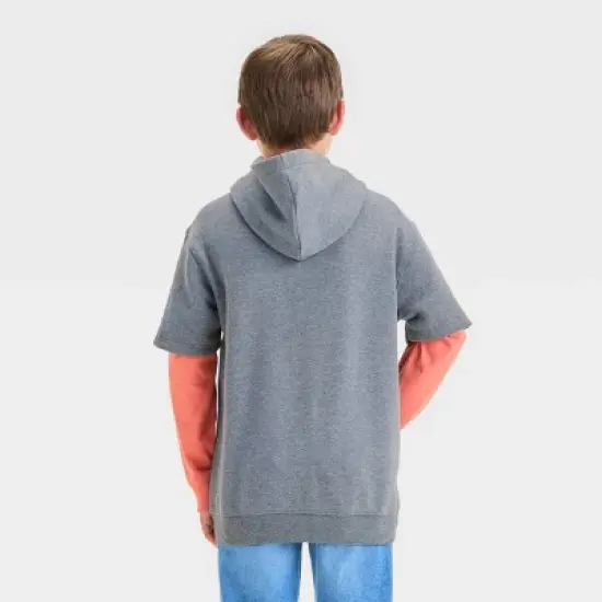 Boys' Marvel Spider-Man Pullover Sweatshirt - Charcoal Gray image {1}