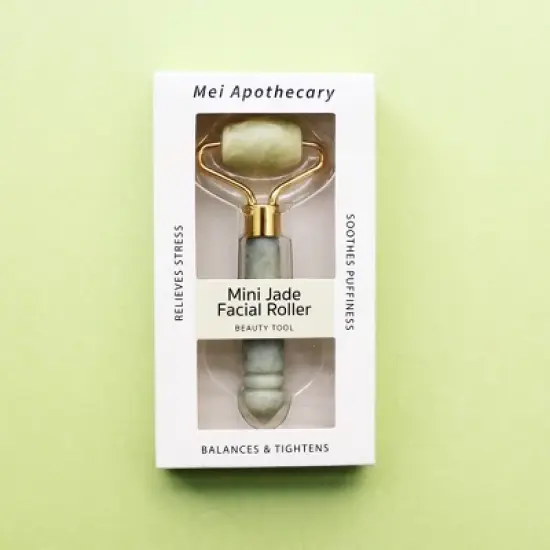Mei Apothecary Mini Jade Facial Roller Beauty Tool image {2}