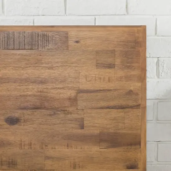 Tricia Wood Platform Bed Frame with Adjustable Headboard Brown - Zinus image {2}