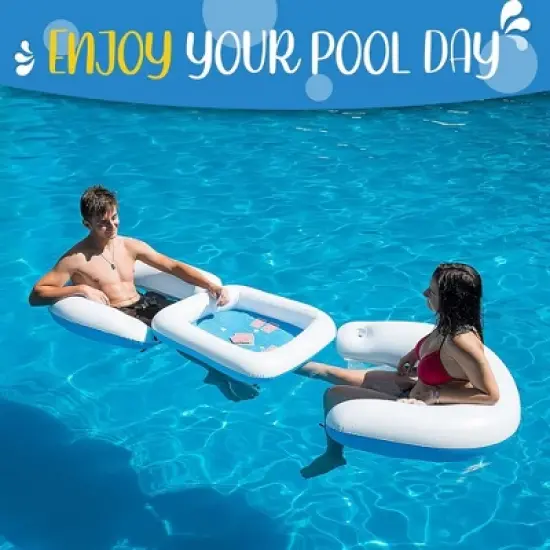 Zone Tech Game Station Set with Waterproof Playing Cards for Pool or Beach Blue/White (1 Game Set) image {7}