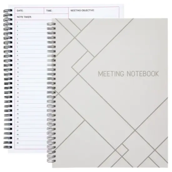 Juvale 2 Pack Meeting Notebooks for Work, Spiral-Bound Daily Planner for Project Management, Office, 160 Pages, 8.5 x 11 In image {9}