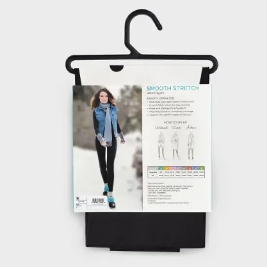 Warm Essentials by Cuddl Duds Women's Smooth Stretch Thermal Leggings - Black image {5}