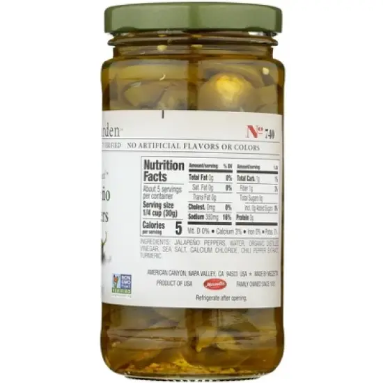 Jeff's Garden Sliced Tamed Jalapeno Peppers - Case of 6/12 oz image {4}