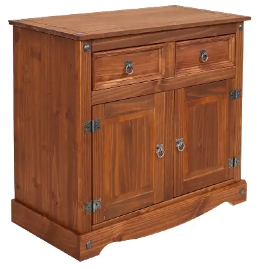 Sunnydaze Kitchen Sideboard Cabinet with 2 Drawers and 2 Doors - Solid Pine Construction image {14}