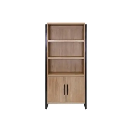78" Mason Modern Wood Laminate Bookcase with Doors - Martin Furniture image {9}